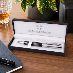 Подаръчна химикалка Andreas Christi модел Stripe в черна кутия