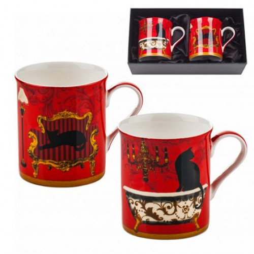 Сервиз за чай от 2 чаши MUG котки Lancaster от MaxShop Сервиз за чай от 2 чаши MUG котки Lancaster на ниска цена от MaxShop