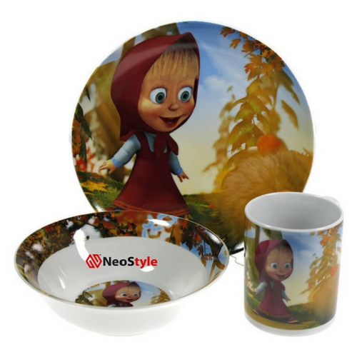 Детски сервиз за хранене Маша и мечока от MaxShop Детски сервиз за хранене Маша и мечока на ниска цена от MaxShop