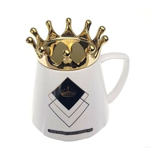 Чаша за чай с капаче корона от MaxShop Чаша за чай с капаче корона на ниска цена от MaxShop