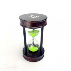 Пясъчен часовник от дърво и стъкло-10 мин