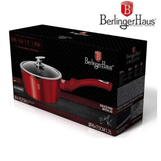Касерола с капак Burgundi Metalic Line Berlinger Haus от MaxShop Касерола с капак Burgundi Metalic Line Berlinger Haus на ниска цена от Max-Shop