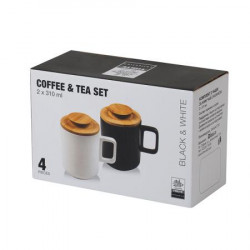 Сервиз за чай/кафе Black & White на ниска цена от MaxShop