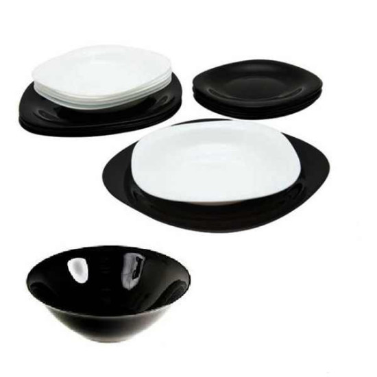 Сервиз за хранене Carine Black & White Luminarc 19 ч. от MaxShop Сервиз за хранене Carine Black & White Luminarc 19 ч. на ниска цена от Max-Shop