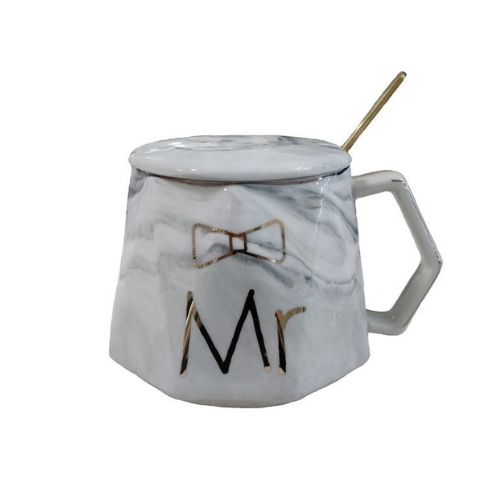 Чаша с капак и лъжичка Mr от MaxShop Чаша с капак и лъжичка Mr на ниска цена от MaxShop
