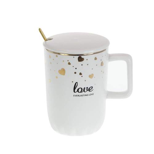 Порцеланова Чаша Love в черно и бяло от MaxShop Порцеланова Чаша Love в черно и бяло на ниска цена от MaxShop