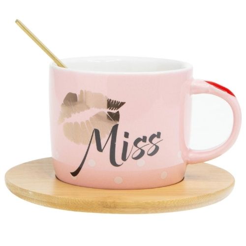 Комплект чаша+чинийка Miss на ниска цена от MaxShop