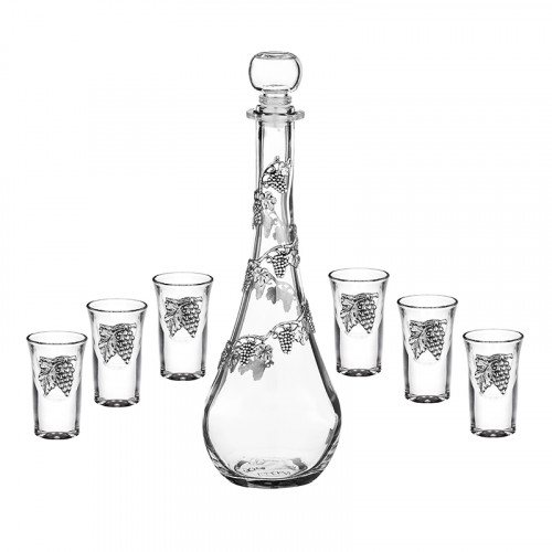 Сет бутилка + 6 чаши Лоза на ниска цена от MaxShop
