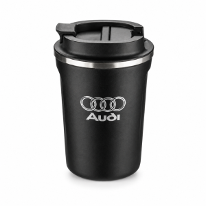 Черна термо чаша за кафе с лого Audi
