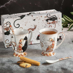 Комплект за чай от 2 чаши Cat Collection на ниска цена от MaxShop