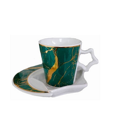 Чаши за капучино или чай 12 ч. Green Star от MaxShop Чаши за капучино или чай 12 ч. Green Star на ниска цена от MaxShop