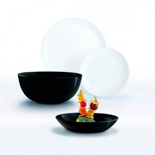 Сервиз за хранене luminarc diwali black and white 19 части от MaxShop Сервиз за хранене luminarc diwali black and white 19 части на ниска цена от MaxShop