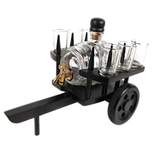 Дървена каручка с буре 500мл