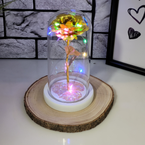 Декоративна Златна Роза с LED