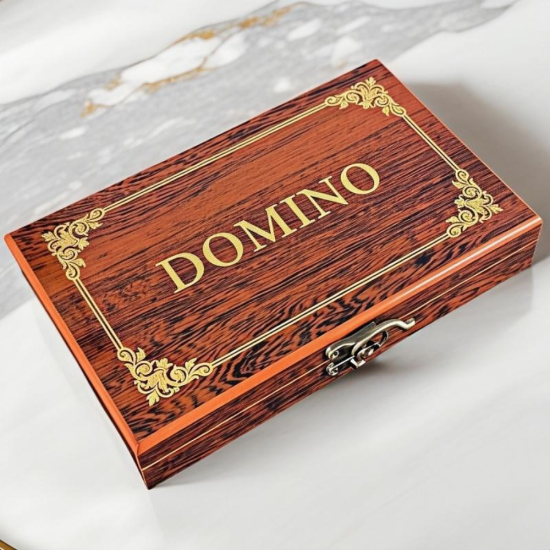 Луксозна Настолна Игра Класически комплект за игра на домино, подреден в кутия