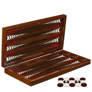 Луксозен комплект шах и табла Premium Walnut