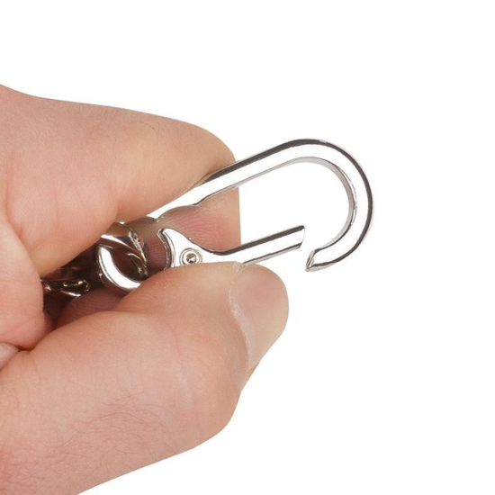 Ключодържател от черна еко кожа и метал с лого на BMW, с въртящ се на 360 градуса елемент