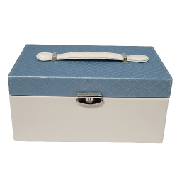 Кутия за бижута Синьо - бяла на ниска цена от MaxShop