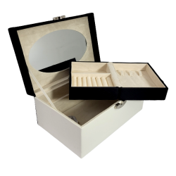Кутия за бижута Черно-бяла на ниска цена от MaxShop