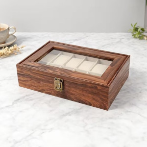 Кутия за съхранение на часовници с прозрачен капак