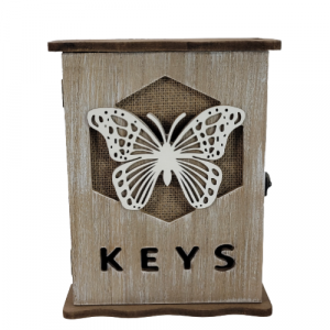 Дървена кутия за ключове винтидж