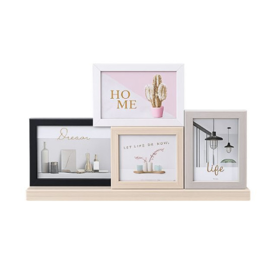 Съхранете любимите си семейни спомени в една красива рамка Стилна комбинирана рамка за 4 снимки в различни цветове