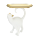 Декоративна статуетка бяла котка със златен поднос на ниска цена от Max-Shop