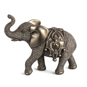 Фигура слон с орнаменти в бронзов цвят