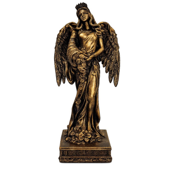 Внесете късмет и финансово благополучие във Вашия дом или офис Декоративна статуетка Фортуна богиня на изобилието и късмета с цвят античен бронз