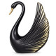 Декоративна фигура на черен лебед за контраст и лукс в стаята