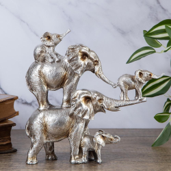 Абстрактна фигура на семейство слонове на ниска цена от MaxShop