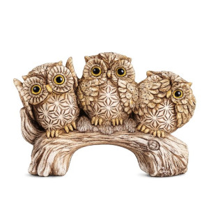 Фигура от полирезин три бухалчета на клон