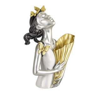 Декоративна ваза статуетка момиче с пеперуди