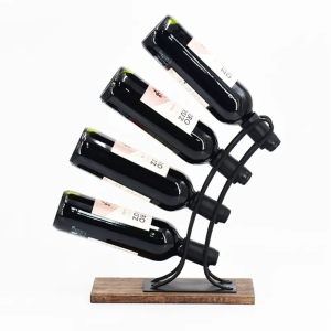 Метална стойка за 4 бутилки