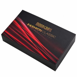 Черна подаръчна кутия със стилен червен дизайн и надпис Moongrass Fashion Classic