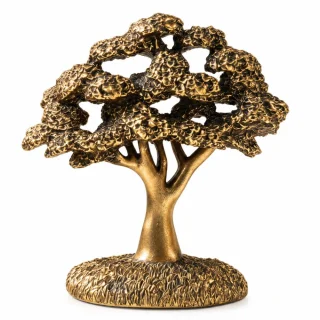 Статуетка Дървото на живота от полирезин с релефна корона