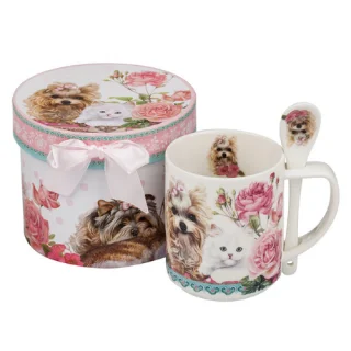 Порцеланова чаша за кафе Куче и Котка Mug на ниска цена от Max-Shop