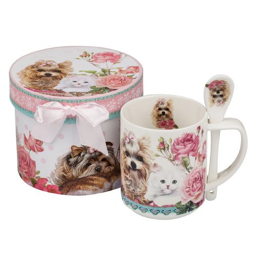 Порцеланова чаша за кафе Куче и Котка Mug на ниска цена от Max-Shop