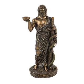 Декоративна статуетка, изобразяваща древногръцкия бог на медицината Асклепий