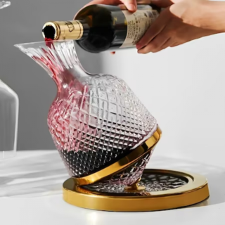 Въртящ се декантер Deluxe Golden - 360°